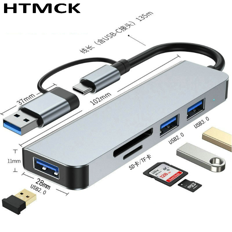 Microsd Card Tablet - 8 in 2 USB C Hub