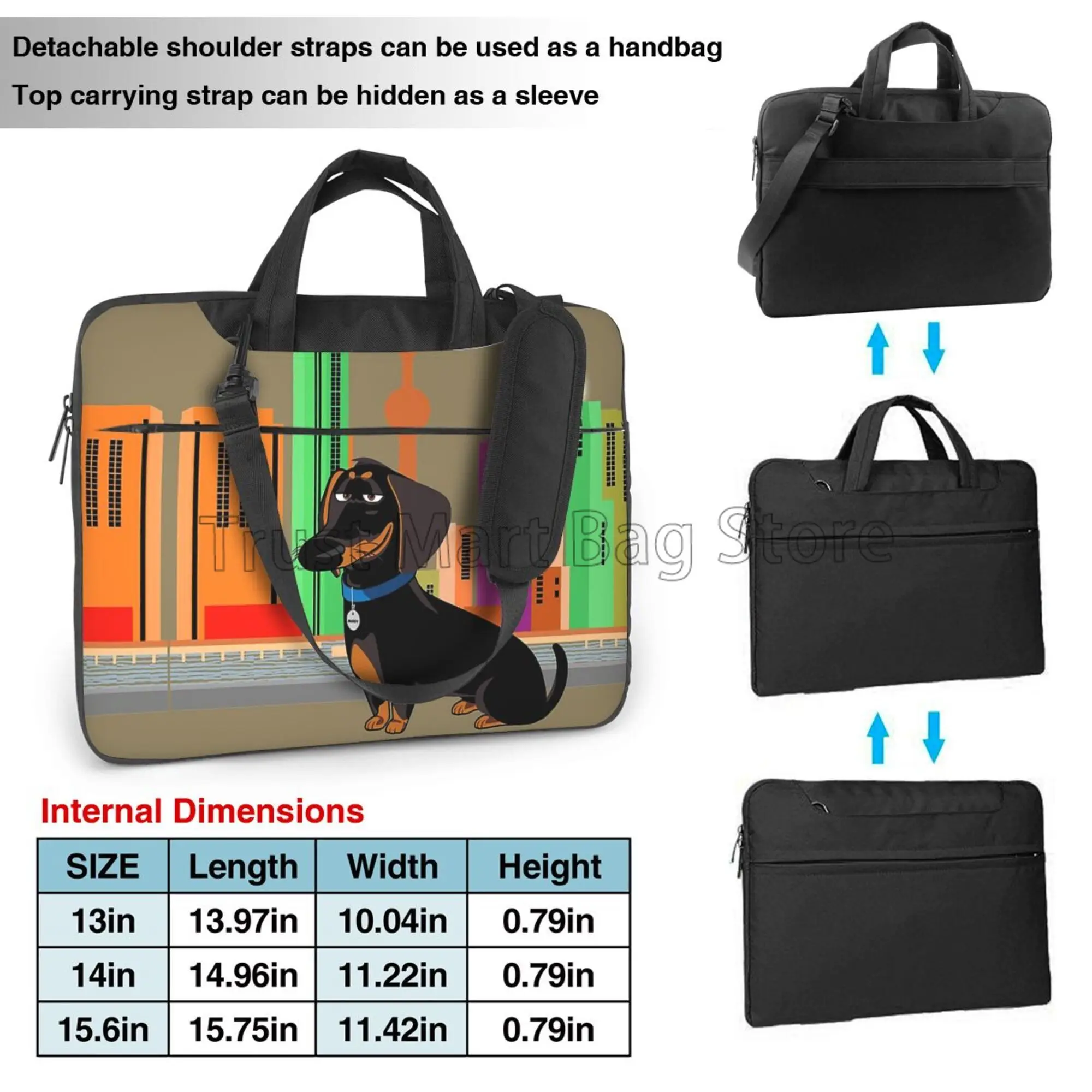 Cute Dachshund Print Laptop Ca - đánh giá và giá Tablet Shoulder Bag