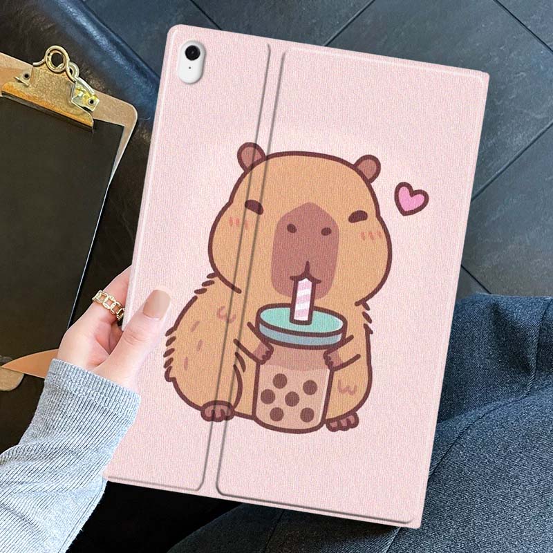 Cartoon Capybara Bubble Tea Fo - đánh giá và giá Samsung Tablet S11 Accessories