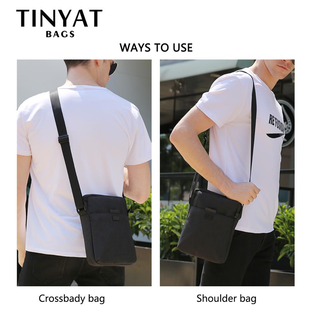 TINYAT Men's Bags Light Canvas - đánh giá và giá Tablet Shoulder Bag