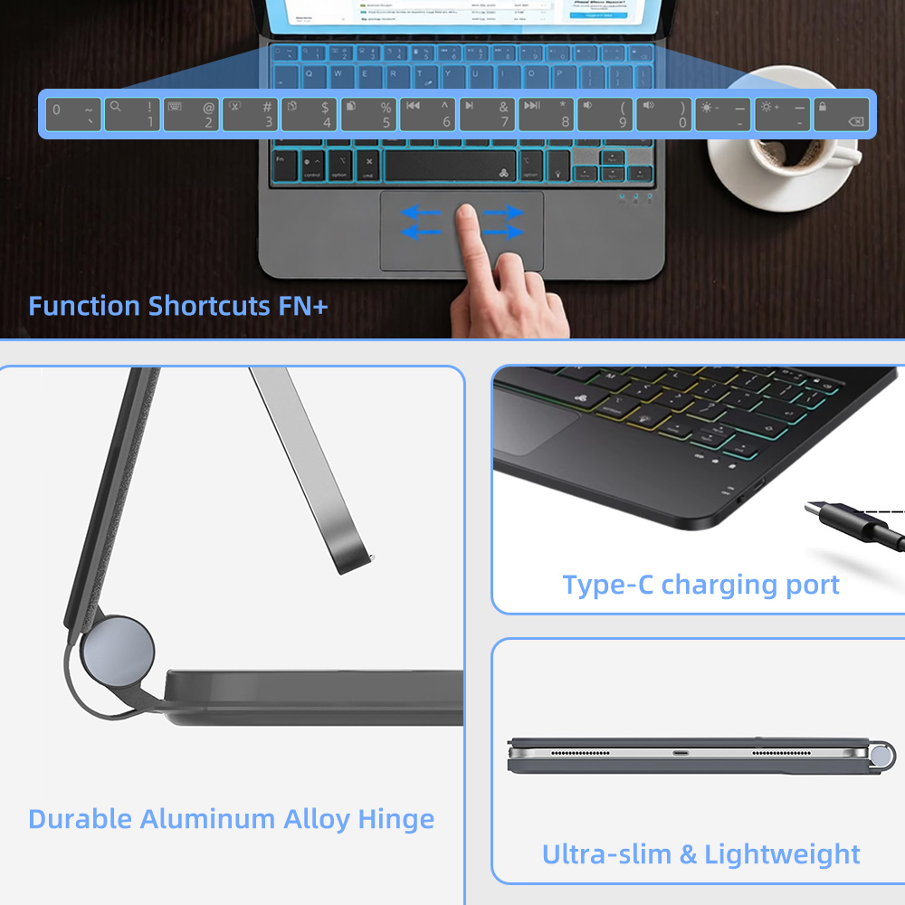 Wireless Backlit Keyboard Case - đánh giá và giá Ipad Cover Folio