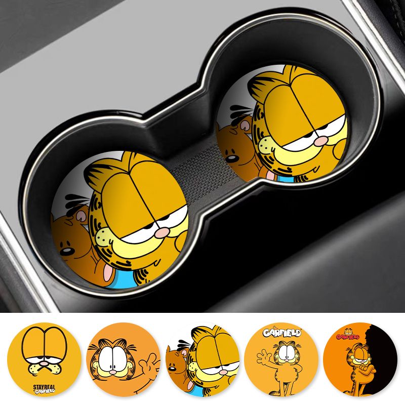 Cartoon Garfield Car Cup Coast - đánh giá và giá Tablet Accessories For Car
