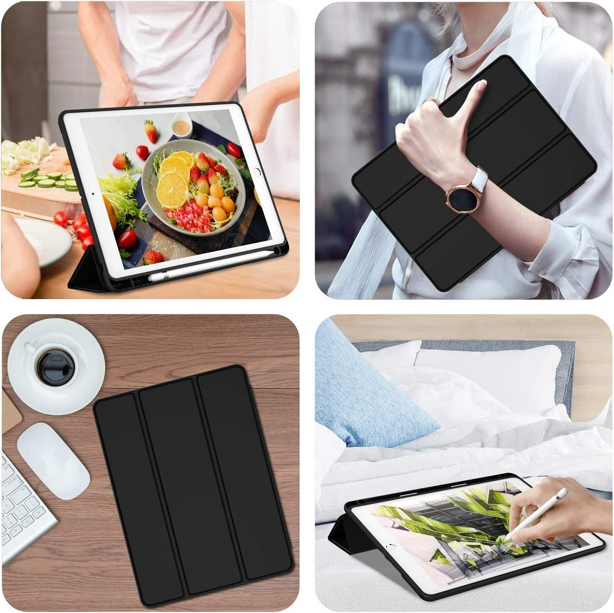 With Pencil Holder Funda for I - đánh giá và giá Ipad Cover Folio