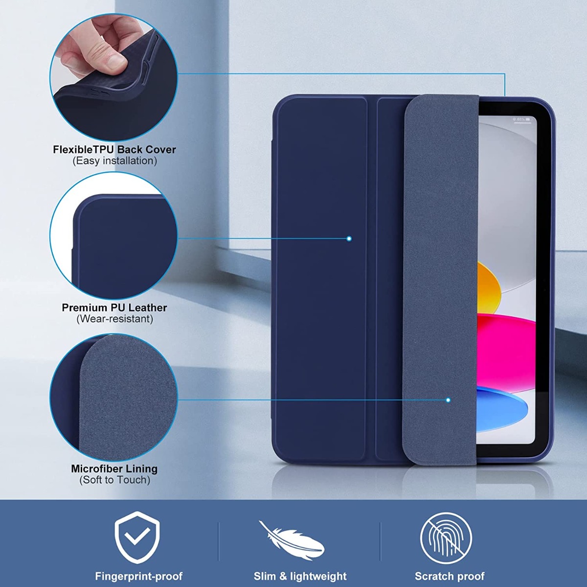With Pencil Holder Funda for I - đánh giá và giá Ipad Cover Folio