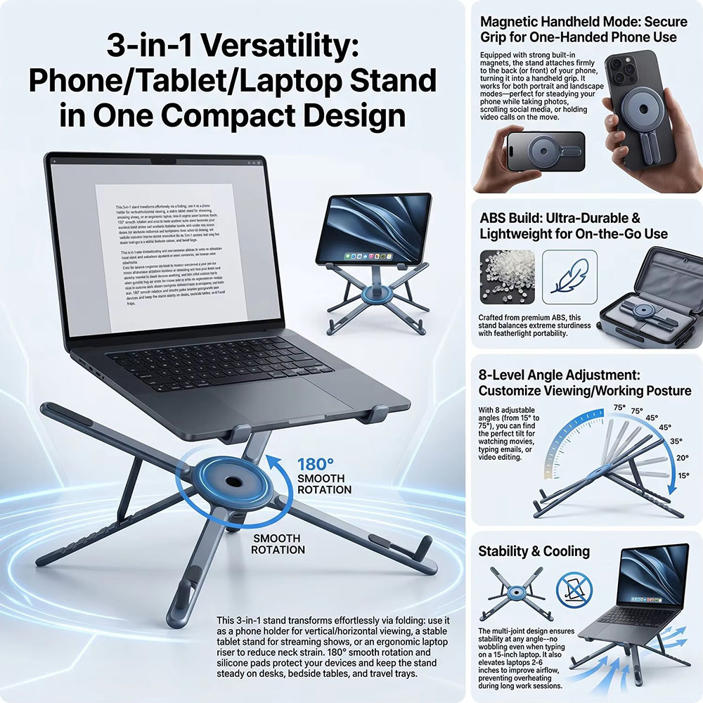 Portable Magnetic Phone Holder - đánh giá và giá Tablet Holder Accessories